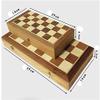 OLOTU Portable Chess Wooden Folding Chess Set Portable Travel Chess Board with Chess Pieces Storage Slots Perfect Beginners and Adults Funny view 2