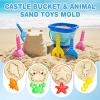 Dreamon Beach Toys for Kids 3-10, Collapsible Sand Castle Toys for Beach Include 3 Pack Foldable Buckets, Shovels Molds and Storage Mesh Bag, Sandbox Travel Toy for Toddlers Kids view 4