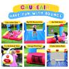Causeair Inflatable Bounce House with GFCI Blower,12 ft L x 9 ft W,Basketball Hoop,Dart Ball Game,Durable PVC Coated Bounce Area,Jumping Bouncy Castle with Slide view 3