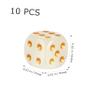 NUOBESTY 10 Pcs Luminous Glow Dot Light up Large Glowing Glow Color Board Games Dices Tower Mini Acrylic Game Supplies view 2