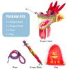 LXLZYXSF Dragon Dance Ribbon Backyard Flinging Streamer Peacocks Style Flowy Spinning & Shaking Poi, 8 10 Meters, Outdoor Park Garden Lawn (Size : 10m/33ft Long) view 3