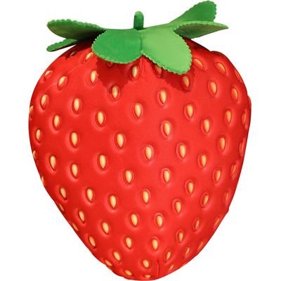 Kisangel Stuffed Plush Strawberry Pillow, 13.77 inch Cute Bedding Throw Pillow Soft Fruits Birthday Cushion Seat Items, Red