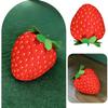 Kisangel Stuffed Plush Strawberry Pillow, 13.77 inch Cute Bedding Throw Pillow Soft Fruits Birthday Cushion Seat Items, Red view 3