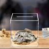 Acrylic Adults Unopenable Birthday: Clear Piggy Bank, Acrylic Money Saving Box for Adults Kids Cube Change Jar Money Saver Fund Box Desktop Storage Box for Home Office, 5.9Inches view 3