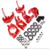 GTBracing CNC Aluminum Front Spindle Knuckle + Rear Wheel Hub Carrier + C Hub Set for LOSI DBXL, DBXL-E/2.0,MTXL RC Car 1/5 Upgrade Parts (Red) view 1