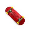 SPITBOARDS 34 mm Fingerboard Complete Wood Pro Set-Up (Pre-Assembled, 5-Layers), Pro Trucks, CNC Bearing Wheels, Foam Grip Tape, (Deck: Red, Trucks: Green, Wheels: Yellow) view 1