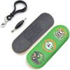 SPITBOARDS 34 mm Fingerboard Complete Wood Pro Set-Up (Pre-Assembled, 5-Layers), Pro Trucks, CNC Bearing Wheels, Foam Grip Tape, (Deck: Red, Trucks: Green, Wheels: Yellow) view 3