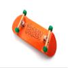 SPITBOARDS 34 mm Fingerboard Complete Wood Pro Set-Up (Pre-Assembled, 5-Layers), Pro Trucks, CNC Bearing Wheels, Foam Grip Tape, (Deck: Orange, Trucks: Yellow, Wheels: Green) view 1