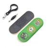 SPITBOARDS 34 mm Fingerboard Complete Wood Pro Set-Up (Pre-Assembled, 5-Layers), Pro Trucks, CNC Bearing Wheels, Foam Grip Tape, (Deck: Orange, Trucks: Yellow, Wheels: Green) view 2