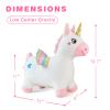 Unicorn Bouncy Horse Toys for 2 Year Old Girl, Inflatable Ultra Thick Plush Horse Hopper, Ride on Rubber Jumping Toys for Baby Girl or Boy 1st Birthday Gift for 2 3 4 Year Old (Pinkish White Unicorn) view 3