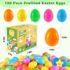 LACCHOUFEE 100Pcs Prefilled Easter Eggs With Toys Inside - Basket Stuffers for Kids Party Favors, Pre-Filled Plastic Bulk view 4