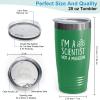 Scientist Green Viking Tumbler 20oz - Not An Magician - Chemist Mathematican Technologist Laboratory Analyst Data Knowledge Math School Lab view 3