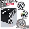 6 Pcs Racing Birthday Party Supplies Include Checkered Tablecloth Road Table Runner and Inflatable Tire Tubes for Racing Car Theme Party Decorations view 3