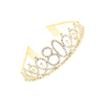 Rhinestone Number Crown with Alloy Insertion Hair Comb for Birthday view 2