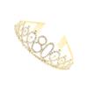 Rhinestone Number Crown with Alloy Insertion Hair Comb for Birthday view 4
