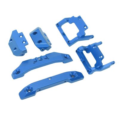 VGEBY RC 1/18 Bumper Replacement, Aluminum Alloy RC Front Rear Bumpers Plates Upgrade Parts for 1/18 (Blue) Aluminum Bumper