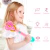 Bubble Wand for Kids Princess Heart Bubble Machine Blower Maker Wand with Light Easter Christmas Basket Stocking Stuffers Outdoor Toys Gifts for 3 4 5 6 7 8 Years Old Toddlers Little Girls view 3