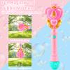 Bubble Wand for Kids Princess Heart Bubble Machine Blower Maker Wand with Light Easter Christmas Basket Stocking Stuffers Outdoor Toys Gifts for 3 4 5 6 7 8 Years Old Toddlers Little Girls view 4
