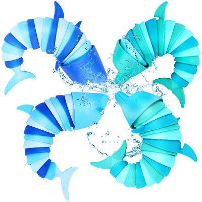 4 Pcs 3D Sensory Toys Printed Articulated Dolphin Fidget Toy Ocean Shark Decompression Toys Fun Sensory Stress Reliever Toy for Children Adults Articulated Fidget