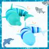 4 Pcs 3D Sensory Toys Printed Articulated Dolphin Fidget Toy Ocean Shark Decompression Toys Fun Sensory Stress Reliever Toy for Children Adults Articulated Fidget view 3
