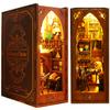 Roroom DIY Miniature Doll House with Furniture Dollhouse Kit for Adults and Teens,Booknook Tiny House Bookshelf Decor Mini 3D Wooden Puzzle, Gifts for Family, Friends (SL06-Book Depository) view 1