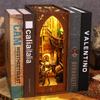 Roroom DIY Miniature Doll House with Furniture Dollhouse Kit for Adults and Teens,Booknook Tiny House Bookshelf Decor Mini 3D Wooden Puzzle, Gifts for Family, Friends (SL06-Book Depository) view 3