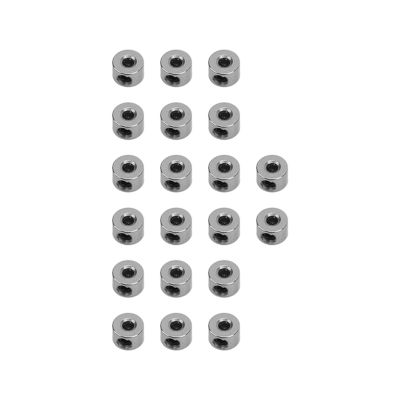 RiToEasysports Landing Gear Stopper Set Wheel Collar, 20Pcs RC Airplane Plane Landing Gear Wheel Stop Collar 2.1mm Stainless Steel Exquisite Craftsmanship