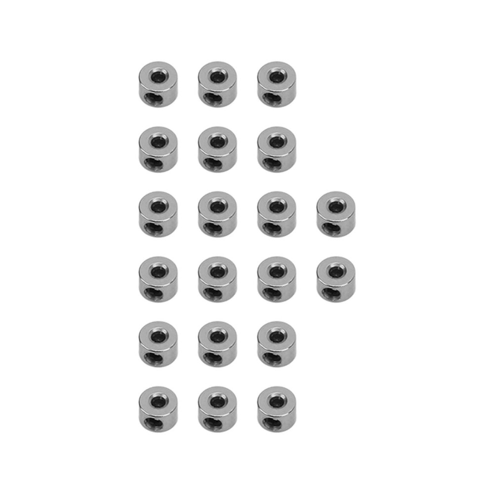 RiToEasysports Landing Gear Stopper Set Wheel Collar, 20Pcs RC Airplane Plane Landing Gear Wheel Stop Collar 2.1mm Stainless Steel Exquisite Craftsmanship