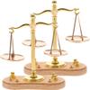 Zerodeko Bathroom Scale Home Decoration 2PCS Mini Balance Scales with 12 Weights, 1:12 Scale Retro Mini Justice Scale Model, Science Toys for Scenes Cake Decor Bathroom Scale Home Decoration view 1