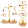 Zerodeko Bathroom Scale Home Decoration 2PCS Mini Balance Scales with 12 Weights, 1:12 Scale Retro Mini Justice Scale Model, Science Toys for Scenes Cake Decor Bathroom Scale Home Decoration view 2