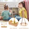 Zerodeko Bathroom Scale Home Decoration 2PCS Mini Balance Scales with 12 Weights, 1:12 Scale Retro Mini Justice Scale Model, Science Toys for Scenes Cake Decor Bathroom Scale Home Decoration view 3