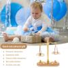Zerodeko Bathroom Scale Home Decoration 2PCS Mini Balance Scales with 12 Weights, 1:12 Scale Retro Mini Justice Scale Model, Science Toys for Scenes Cake Decor Bathroom Scale Home Decoration view 4