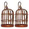 Naroote Dollhouse Miniature Bird Cage 2pcs Dollhouse Rusty Iron Bird Cage Finely Detailed for 1/12 Scale Dollhouse view 1