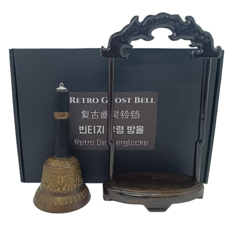ZQION Retro Ghost Bell (Remote Control) Magic Tricks Spirit Bell Prediction Witches Wand Magic Close Up Illusions Gimmicks Mentalism Props Prediction Mind Reading