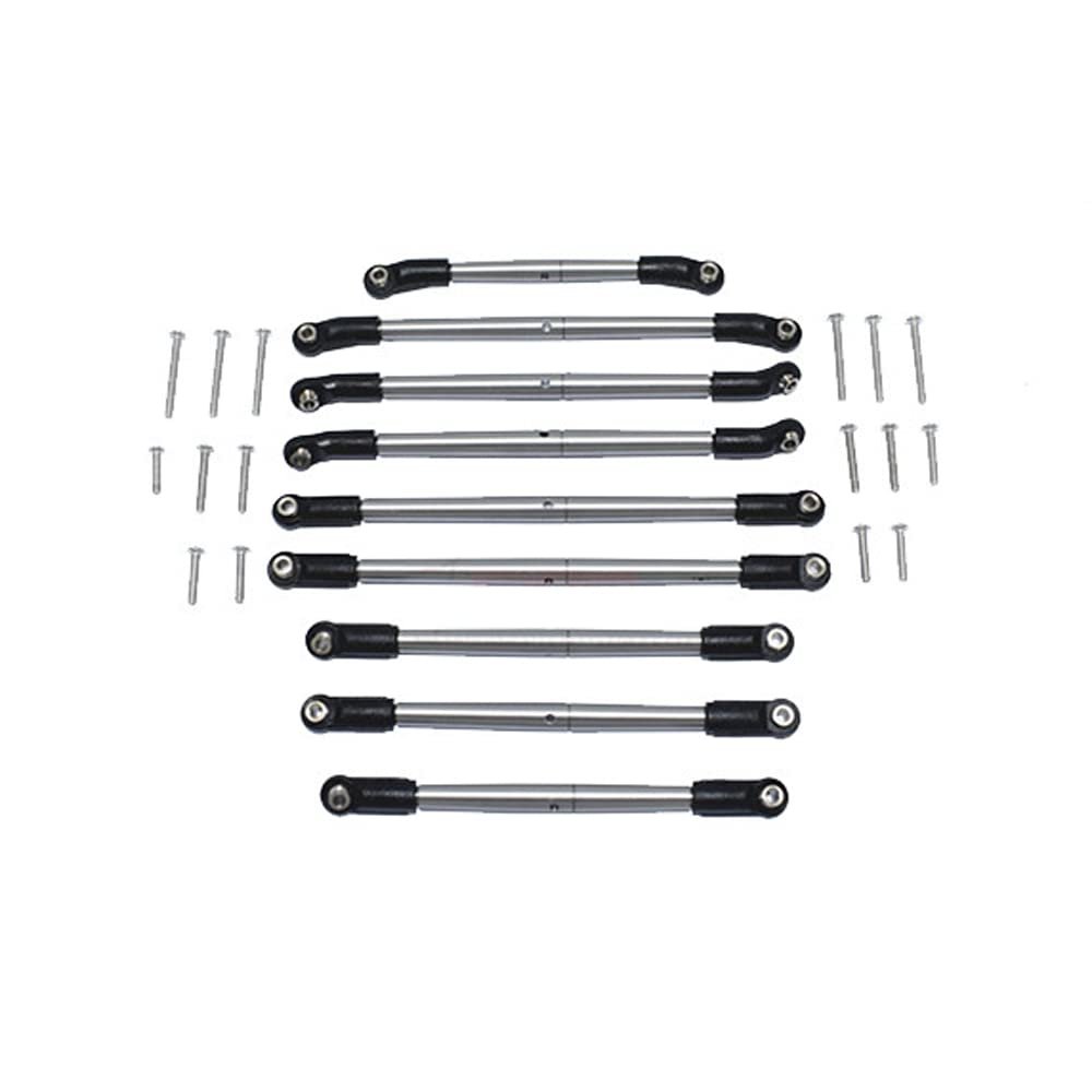 GPM for Axial AXI03007 SCX10 III Jeep Wrangler AXI03007 Stainless Steel Positive and Negative Teeth Adjustable Full Vehicle tie Rod