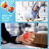 Hungdao 12 Pcs Beach Stress Balls 2.5 Inch Mini Relief Stress Balls Rainbow Pool Game Toys Foam Sports Toys with Storage Bag for Office Gifts Classroom Rewards Birthday Party Favor view 4