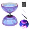 Diabolo Chinese Yoyo Set ,Triple Bearing Diabolo Chinese Yo-yos Juggling Toys with Colorful LED Diabolo with Diablo Sticks, Diabolo String&Net Bag, Easier Start/ Faster/ Stable&Lasts Longer (Purple) view 1