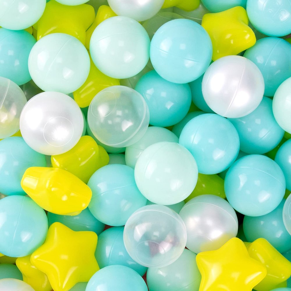 Auksay 100pcs Ball Pit Balls for Babies & Toddlers, 2.2" Crush Proof Plastic, Phthalate & BPA Free for Kids Play Tent, Bath Pool-Green