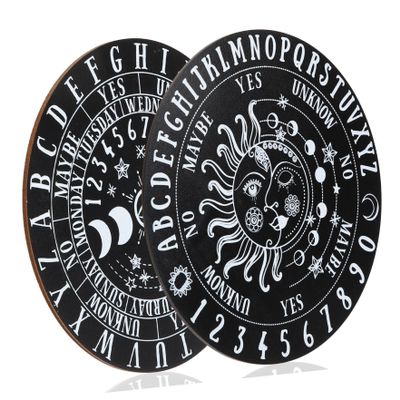 jojofuny Divination Boards 2Pcs Wooden Decorative Pendulum Boards