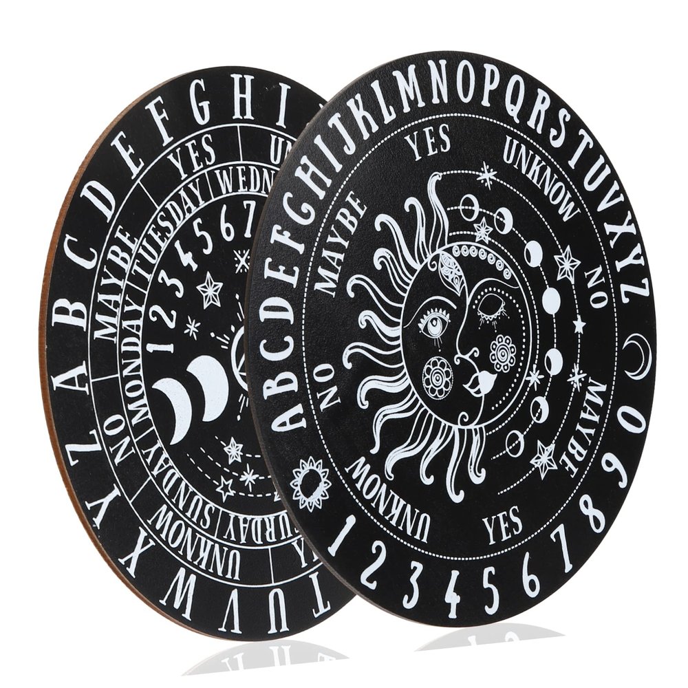 jojofuny Divination Boards 2Pcs Wooden Decorative Pendulum Boards