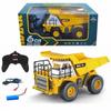 HobbyToki RC Dumper 2.4G RC Alloy Dump Truck Tractor 6Ch 1:24 Toys HUINA 1517 (HT1517-Yellow) view 1
