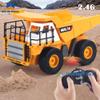 HobbyToki RC Dumper 2.4G RC Alloy Dump Truck Tractor 6Ch 1:24 Toys HUINA 1517 (HT1517-Yellow) view 3