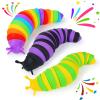 Fidget Toy Slug 3Pcs Autism Sensory Toys for Autistic Children Toddler Airplane Car Travel Essential Toys Slug Fidget Toys for Kids & Adults, Valentines Day Gift for Kids Toddlers Girls and Boys view 1