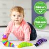 Fidget Toy Slug 3Pcs Autism Sensory Toys for Autistic Children Toddler Airplane Car Travel Essential Toys Slug Fidget Toys for Kids & Adults, Valentines Day Gift for Kids Toddlers Girls and Boys view 2