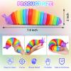Fidget Toy Slug 3Pcs Autism Sensory Toys for Autistic Children Toddler Airplane Car Travel Essential Toys Slug Fidget Toys for Kids & Adults, Valentines Day Gift for Kids Toddlers Girls and Boys view 4