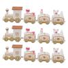 Agatige 3 Sets Christmas Train Decorations, Mini Train Cake Decoration Christmas Decoration Props for Christmas Party(White) view 1