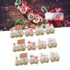 Agatige 3 Sets Christmas Train Decorations, Mini Train Cake Decoration Christmas Decoration Props for Christmas Party(White) view 4