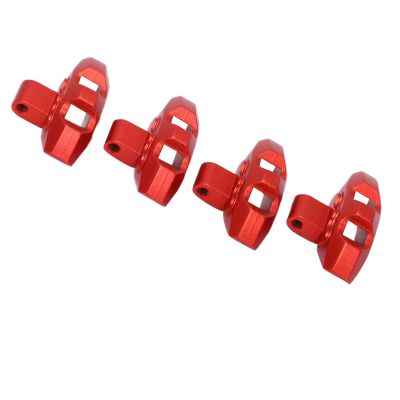 RC Brake Calipers, Aluminum Alloy 4PCS RC Replica Brake Calipers Upgrade Spare Part RC Brake Calipers for UDR 1/7 RC Car (Red)
