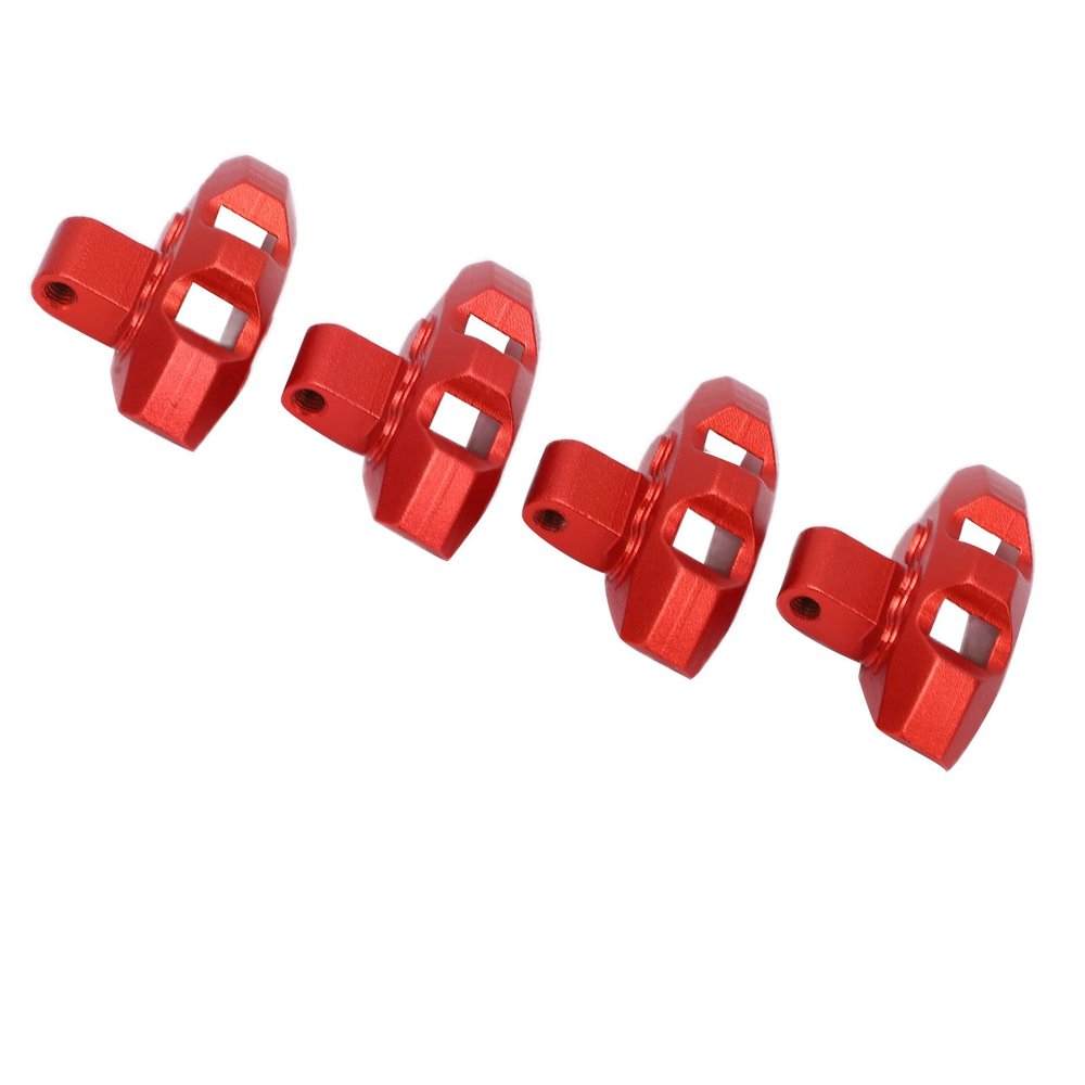 RC Brake Calipers, Aluminum Alloy 4PCS RC Replica Brake Calipers Upgrade Spare Part RC Brake Calipers for UDR 1/7 RC Car (Red)