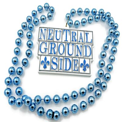 Neutral Ground Mardi Gras Bead Necklace Parade Ground Cajun Carnival Festival New Orleans Beads